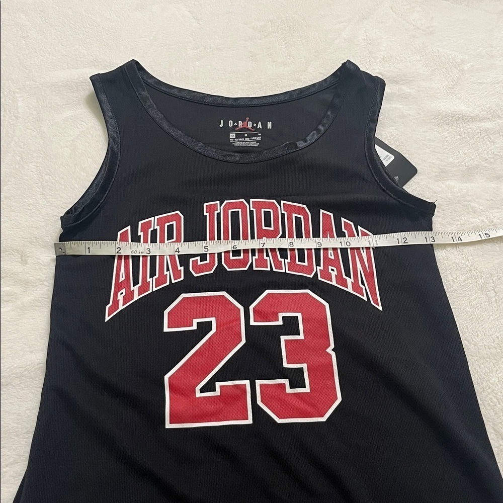 AIR JORDAN SLEEVELESS CREWNECK DRESS WITH FRONT PRINT IN BLACK - Picture 8 of 9